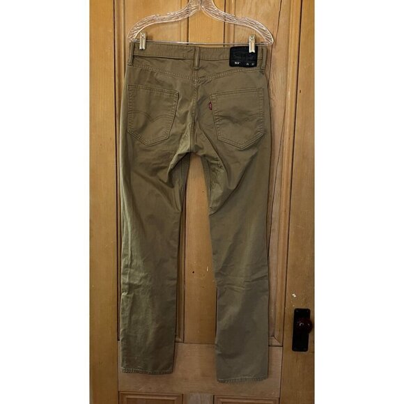 LEVI'S 511 Mens Commuter Slim Fit Denim Cycling Jeans Size 31x32 Beige Tan RARE - Picture 5 of 12